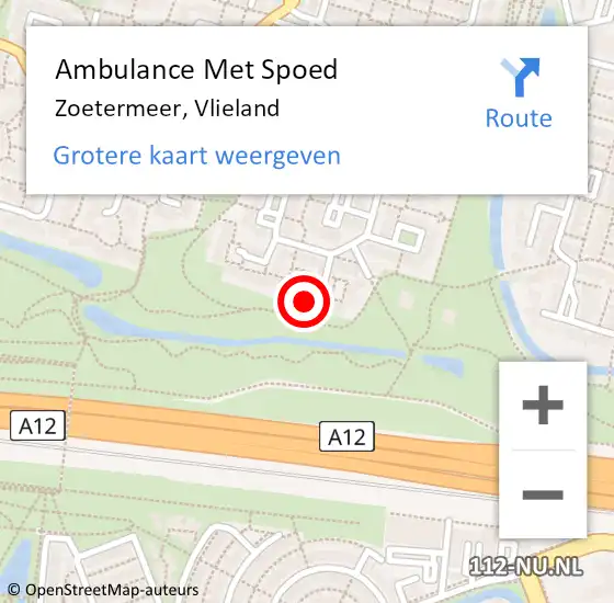 Locatie op kaart van de 112 melding: Ambulance Met Spoed Naar Zoetermeer, Vlieland op 30 maart 2023 06:32