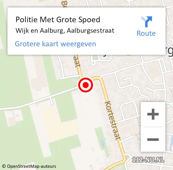 Locatie op kaart van de 112 melding: Politie Met Grote Spoed Naar Wijk en Aalburg, Aalburgsestraat op 30 maart 2023 07:33