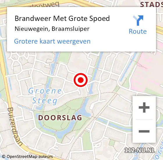 Locatie op kaart van de 112 melding: Brandweer Met Grote Spoed Naar Nieuwegein, Braamsluiper op 30 maart 2023 09:08