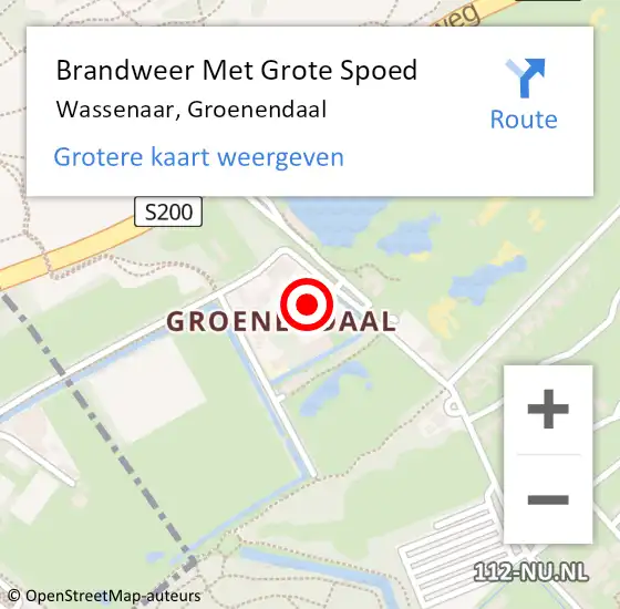 Locatie op kaart van de 112 melding: Brandweer Met Grote Spoed Naar Wassenaar, Groenendaal op 30 maart 2023 11:01