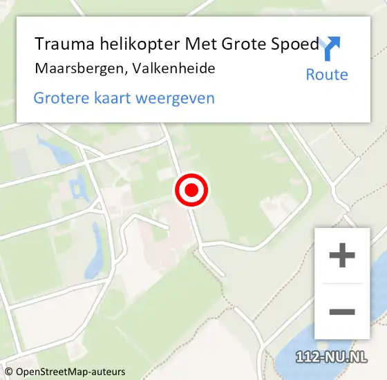 Locatie op kaart van de 112 melding: Trauma helikopter Met Grote Spoed Naar Maarsbergen, Valkenheide op 30 maart 2023 20:00