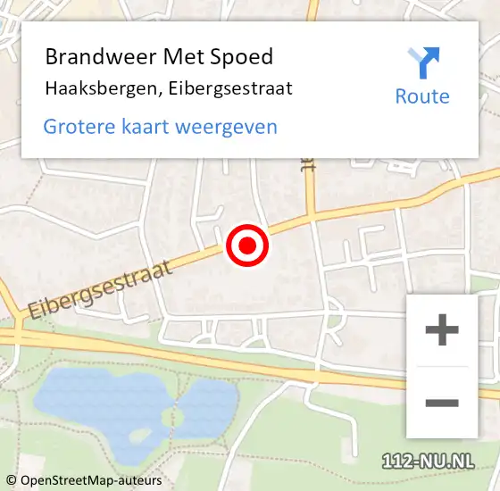 Locatie op kaart van de 112 melding: Brandweer Met Spoed Naar Haaksbergen, Eibergsestraat op 30 maart 2023 23:43