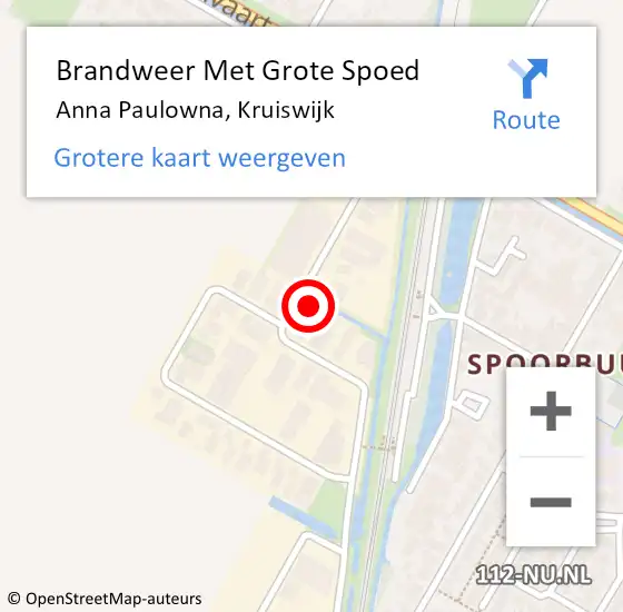 Locatie op kaart van de 112 melding: Brandweer Met Grote Spoed Naar Anna Paulowna, Kruiswijk op 31 maart 2023 03:16