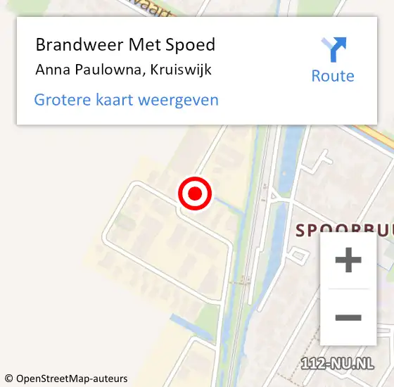 Locatie op kaart van de 112 melding: Brandweer Met Spoed Naar Anna Paulowna, Kruiswijk op 31 maart 2023 04:13