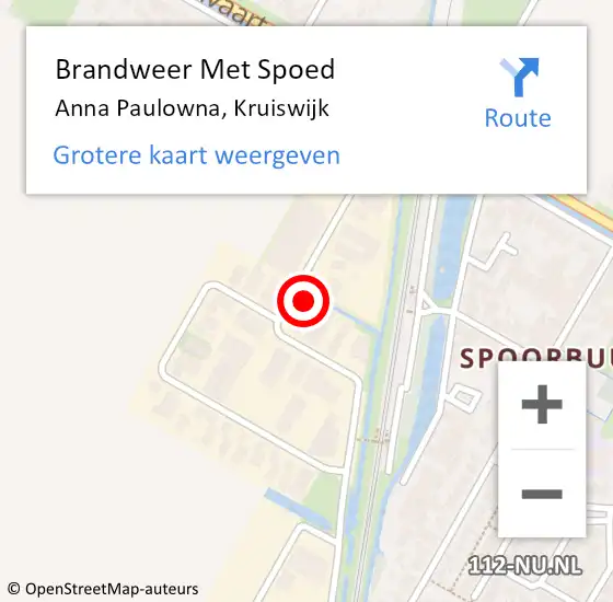 Locatie op kaart van de 112 melding: Brandweer Met Spoed Naar Anna Paulowna, Kruiswijk op 31 maart 2023 04:25