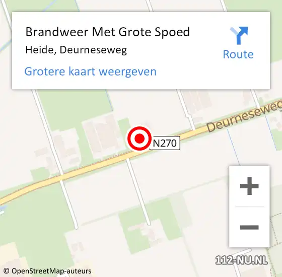 Locatie op kaart van de 112 melding: Brandweer Met Grote Spoed Naar Heide, Deurneseweg op 31 maart 2023 14:25