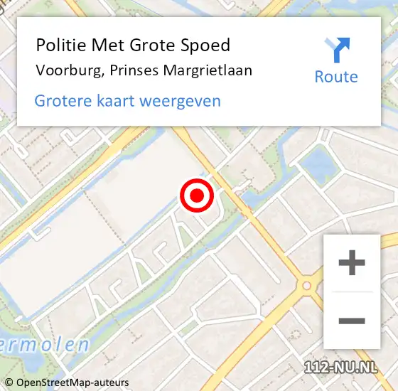 Locatie op kaart van de 112 melding: Politie Met Grote Spoed Naar Voorburg, Prinses Margrietlaan op 31 maart 2023 16:54