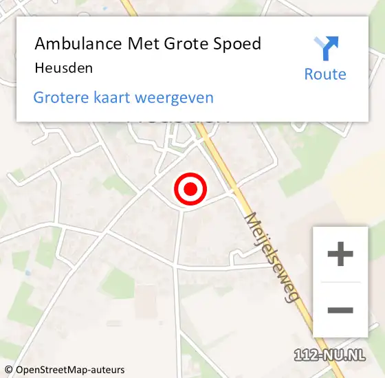 Locatie op kaart van de 112 melding: Ambulance Met Grote Spoed Naar Heusden op 31 maart 2023 16:56