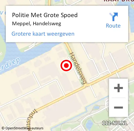 Locatie op kaart van de 112 melding: Politie Met Grote Spoed Naar Meppel, Handelsweg op 31 maart 2023 17:02