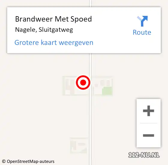 Locatie op kaart van de 112 melding: Brandweer Met Spoed Naar Nagele, Sluitgatweg op 31 maart 2023 20:07