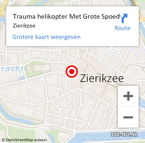 Locatie op kaart van de 112 melding: Trauma helikopter Met Grote Spoed Naar Zierikzee op 31 maart 2023 22:31