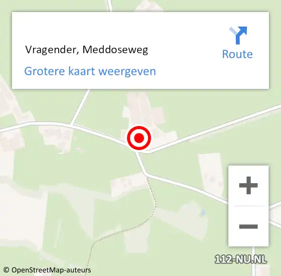 Locatie op kaart van de 112 melding:  Vragender, Meddoseweg op 20 augustus 2014 20:18