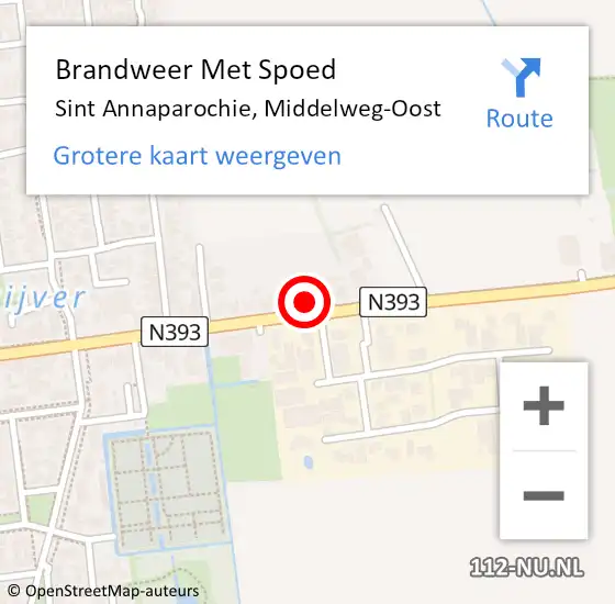 Locatie op kaart van de 112 melding: Brandweer Met Spoed Naar Sint Annaparochie, Middelweg-Oost op 1 april 2023 13:03