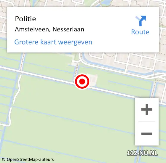 Locatie op kaart van de 112 melding: Politie Amstelveen, Nesserlaan op 1 april 2023 14:44