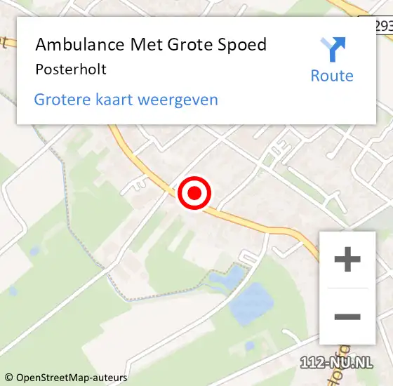 Locatie op kaart van de 112 melding: Ambulance Met Grote Spoed Naar Posterholt op 1 april 2023 15:14