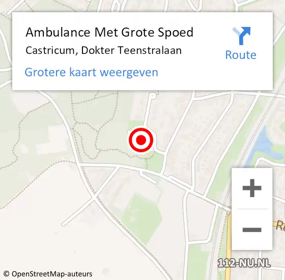 Locatie op kaart van de 112 melding: Ambulance Met Grote Spoed Naar Castricum, Dokter Teenstralaan op 1 april 2023 17:00