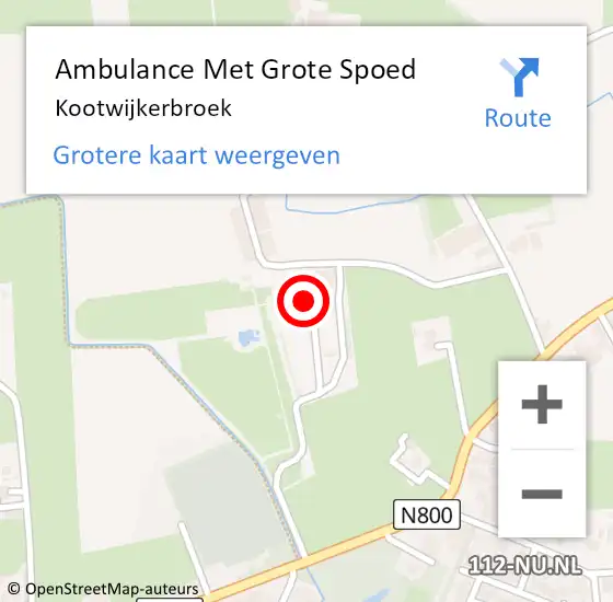 Locatie op kaart van de 112 melding: Ambulance Met Grote Spoed Naar Kootwijkerbroek op 1 april 2023 20:17