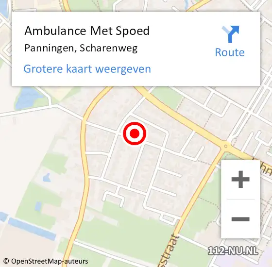 Locatie op kaart van de 112 melding: Ambulance Met Spoed Naar Panningen, Scharenweg op 20 augustus 2014 23:09