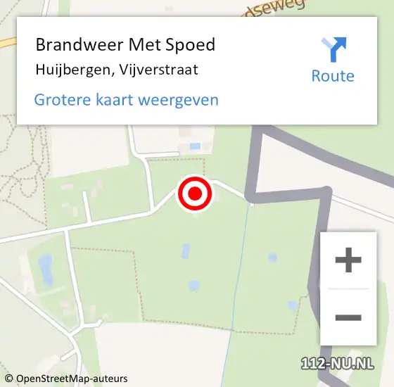 Locatie op kaart van de 112 melding: Brandweer Met Spoed Naar Huijbergen, Vijverstraat op 2 april 2023 02:07