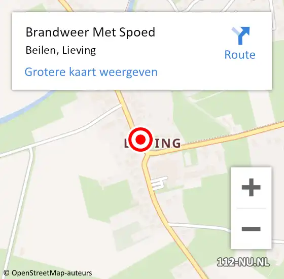 Locatie op kaart van de 112 melding: Brandweer Met Spoed Naar Beilen, Lieving op 2 april 2023 09:05