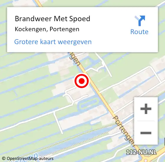 Locatie op kaart van de 112 melding: Brandweer Met Spoed Naar Kockengen, Portengen op 2 april 2023 12:16