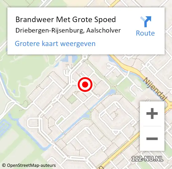 Locatie op kaart van de 112 melding: Brandweer Met Grote Spoed Naar Driebergen-Rijsenburg, Aalscholver op 2 april 2023 12:38