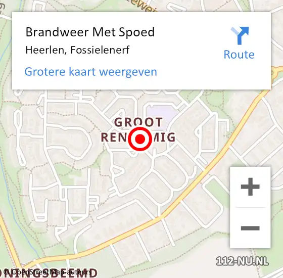 Locatie op kaart van de 112 melding: Brandweer Met Spoed Naar Heerlen, Fossielenerf op 2 april 2023 17:03