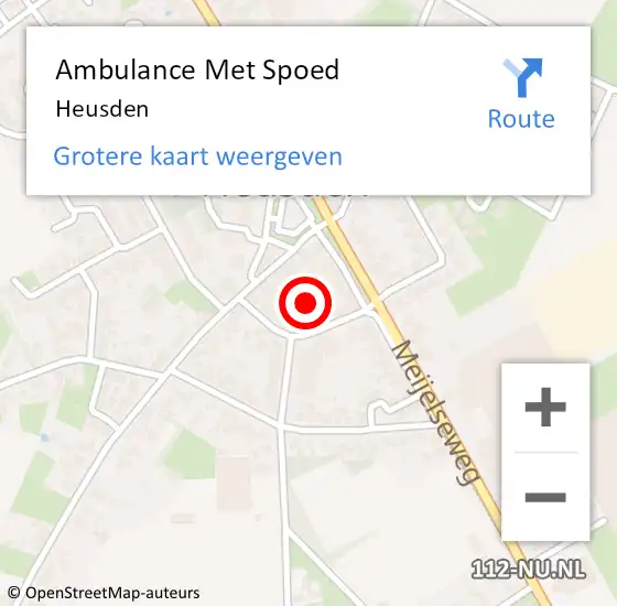 Locatie op kaart van de 112 melding: Ambulance Met Spoed Naar Heusden op 2 april 2023 17:09