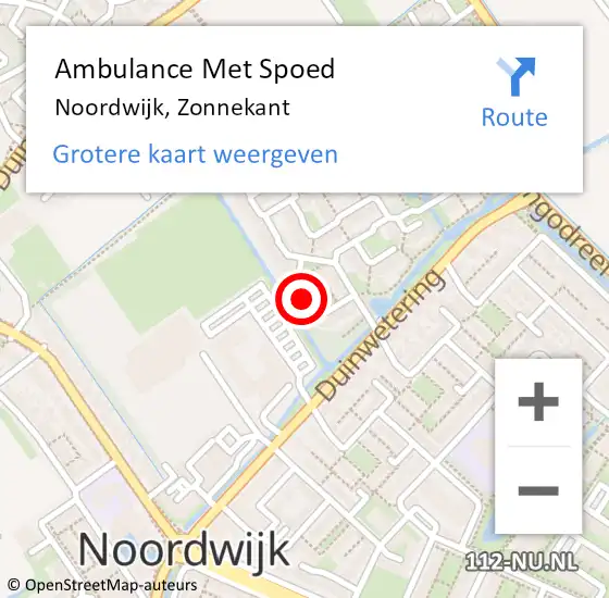 Locatie op kaart van de 112 melding: Ambulance Met Spoed Naar Noordwijk, Zonnekant op 2 april 2023 17:17