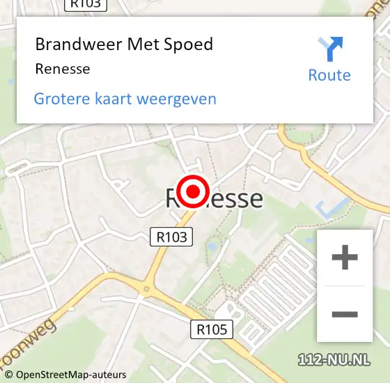 Locatie op kaart van de 112 melding: Brandweer Met Spoed Naar Renesse op 2 april 2023 18:41