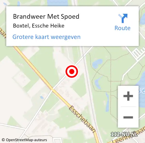 Locatie op kaart van de 112 melding: Brandweer Met Spoed Naar Boxtel, Essche Heike op 2 april 2023 20:23