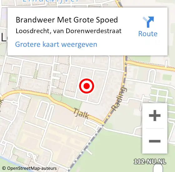 Locatie op kaart van de 112 melding: Brandweer Met Grote Spoed Naar Loosdrecht, van Dorenwerdestraat op 3 april 2023 08:23