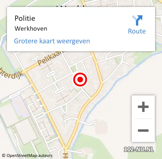Locatie op kaart van de 112 melding: Politie Werkhoven op 3 april 2023 09:44