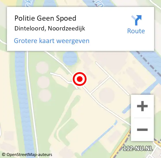 Locatie op kaart van de 112 melding: Politie Geen Spoed Naar Dinteloord, Noordzeedijk op 3 april 2023 10:10