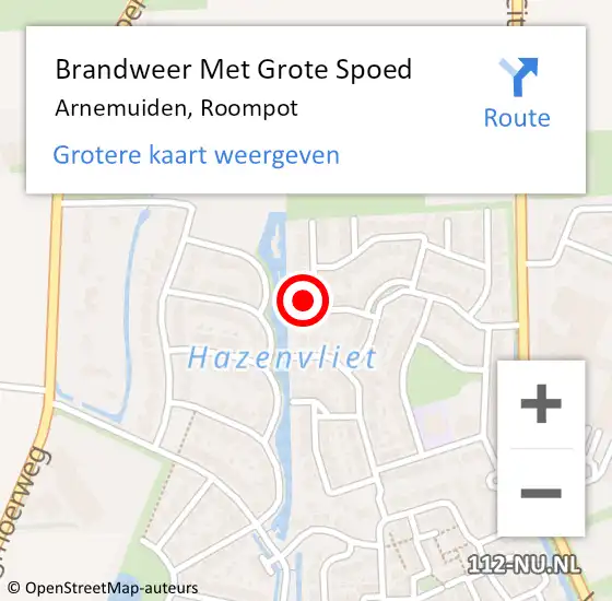 Locatie op kaart van de 112 melding: Brandweer Met Grote Spoed Naar Arnemuiden, Roompot op 3 april 2023 17:36