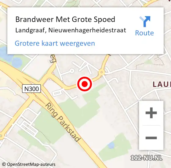 Locatie op kaart van de 112 melding: Brandweer Met Grote Spoed Naar Landgraaf, Nieuwenhagerheidestraat op 3 april 2023 23:54