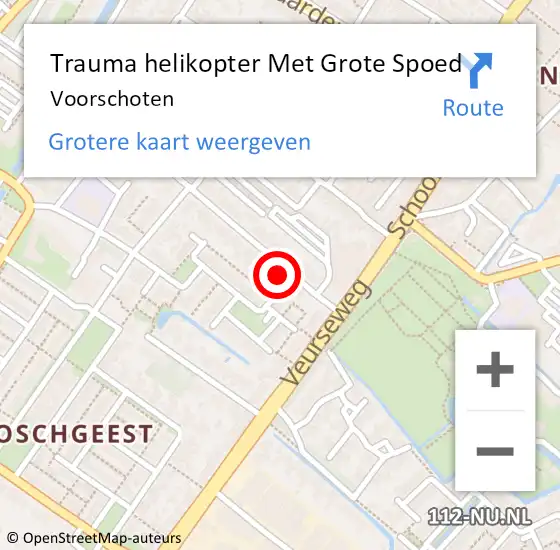 Locatie op kaart van de 112 melding: Trauma helikopter Met Grote Spoed Naar Voorschoten op 4 april 2023 03:56