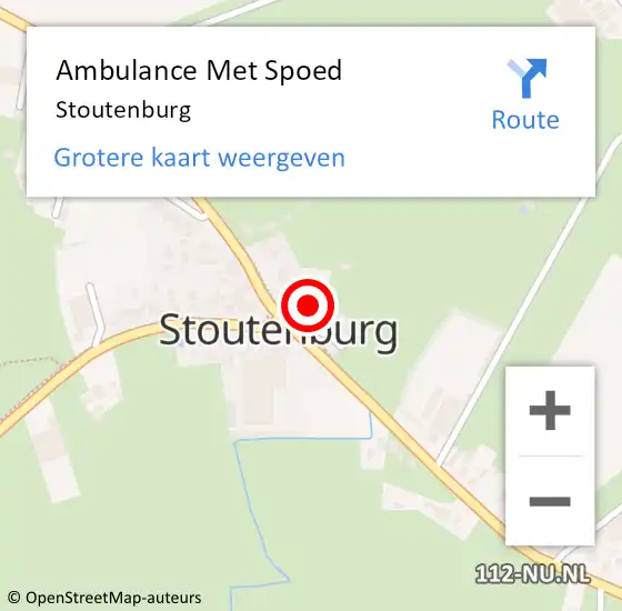 Locatie op kaart van de 112 melding: Ambulance Met Spoed Naar Stoutenburg op 4 april 2023 08:57