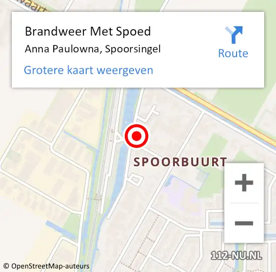 Locatie op kaart van de 112 melding: Brandweer Met Spoed Naar Anna Paulowna, Spoorsingel op 4 april 2023 09:58