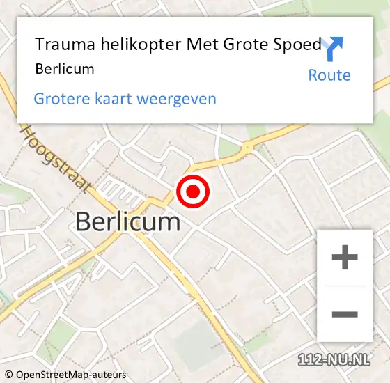 Locatie op kaart van de 112 melding: Trauma helikopter Met Grote Spoed Naar Berlicum op 4 april 2023 18:41