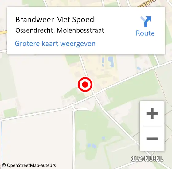 Locatie op kaart van de 112 melding: Brandweer Met Spoed Naar Ossendrecht, Molenbosstraat op 4 april 2023 19:29