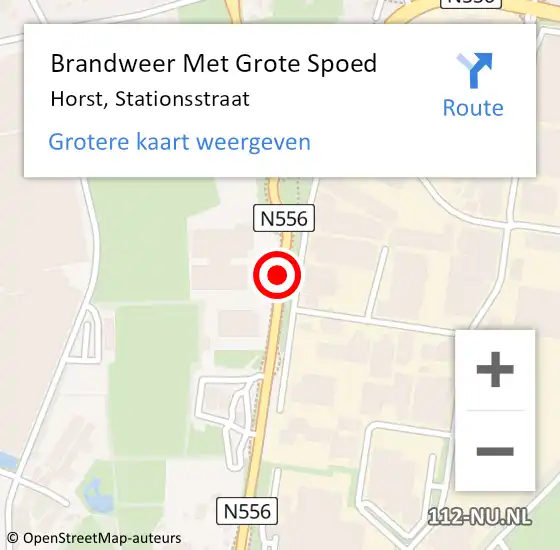 Locatie op kaart van de 112 melding: Brandweer Met Grote Spoed Naar Horst, Stationsstraat op 5 april 2023 10:54