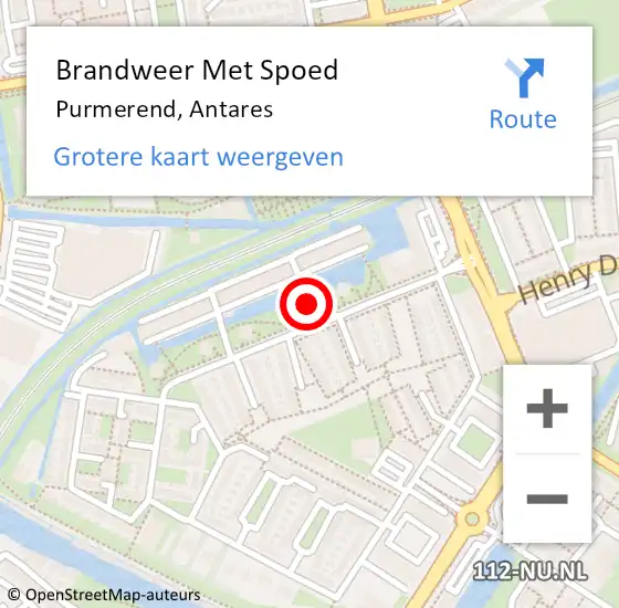 Locatie op kaart van de 112 melding: Brandweer Met Spoed Naar Purmerend, Antares op 5 april 2023 12:21