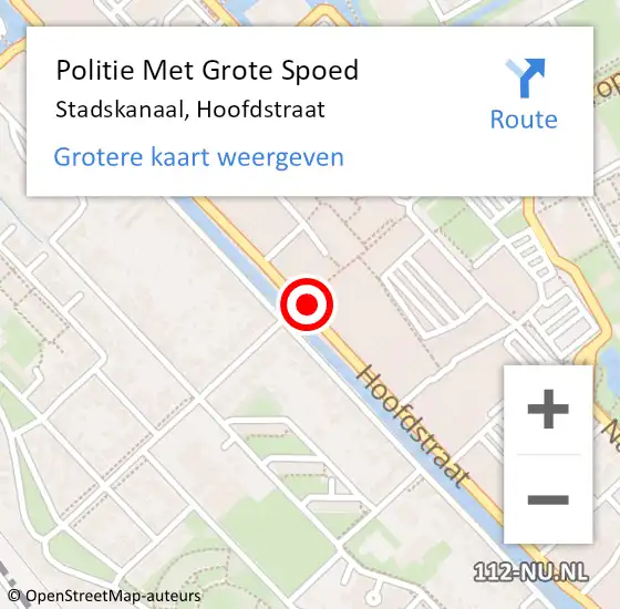 Locatie op kaart van de 112 melding: Politie Met Grote Spoed Naar Stadskanaal, Hoofdstraat op 5 april 2023 17:39