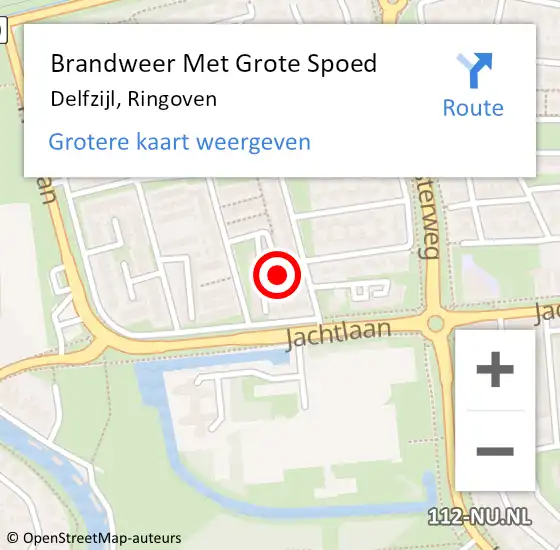 Locatie op kaart van de 112 melding: Brandweer Met Grote Spoed Naar Delfzijl, Ringoven op 5 april 2023 20:38