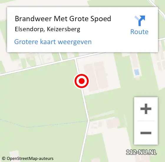 Locatie op kaart van de 112 melding: Brandweer Met Grote Spoed Naar Elsendorp, Keizersberg op 5 april 2023 21:12