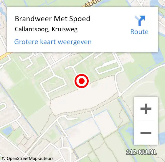 Locatie op kaart van de 112 melding: Brandweer Met Spoed Naar Callantsoog, Kruisweg op 5 april 2023 21:29