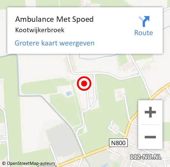 Locatie op kaart van de 112 melding: Ambulance Met Spoed Naar Kootwijkerbroek op 5 april 2023 22:21