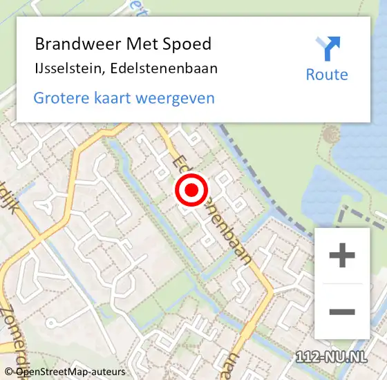 Locatie op kaart van de 112 melding: Brandweer Met Spoed Naar IJsselstein, Edelstenenbaan op 6 april 2023 08:25