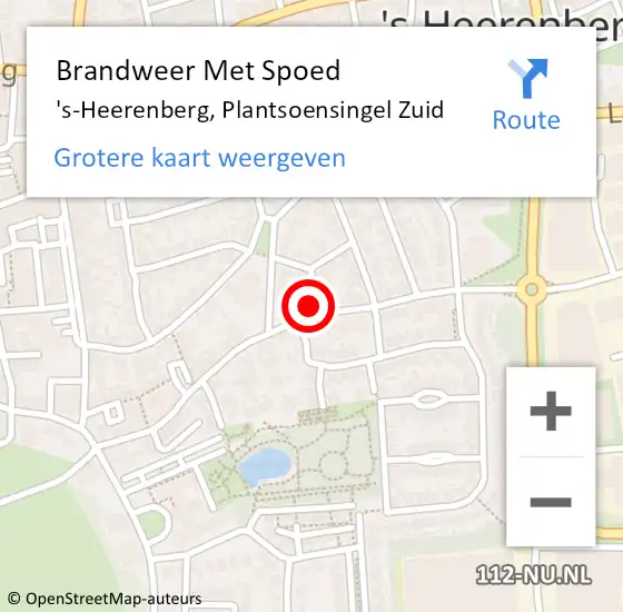 Locatie op kaart van de 112 melding: Brandweer Met Spoed Naar 's-Heerenberg, Plantsoensingel Zuid op 6 april 2023 14:51